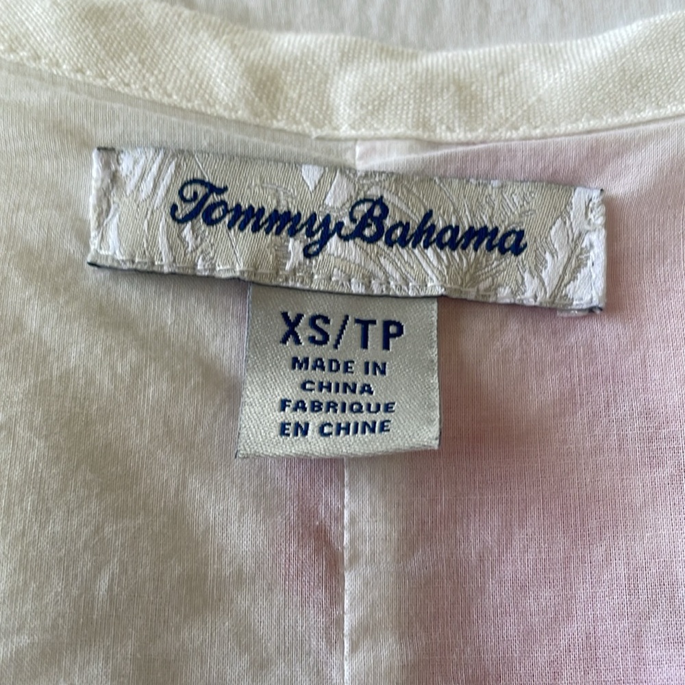 Tommy Bahama Asymmetrical White and Pink Resort Sundress Size (XS) - Picture 6 of 7
